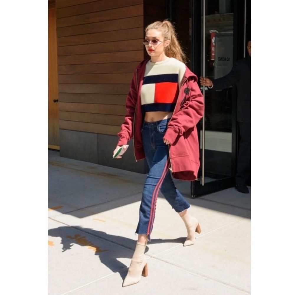 Mother Insider Crop Step Fray Jeans in Speed Racer